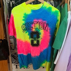 tie dye cheerleading t-shirt
